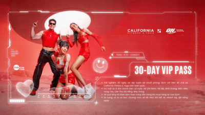 (Đã ngừng do hết vouncher) Tặng voucher tập luyện Miễn Phí 30 ngày tại CALIFORNIA FITNESS & YOGA khi mua bất kỳ đơn hàng tại Vựa Gym
