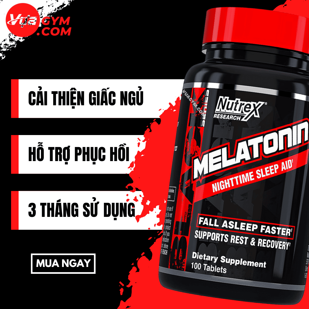Nutrex - Melatonin 5mg (100 viên) - nutrex melatonin motavuagym
