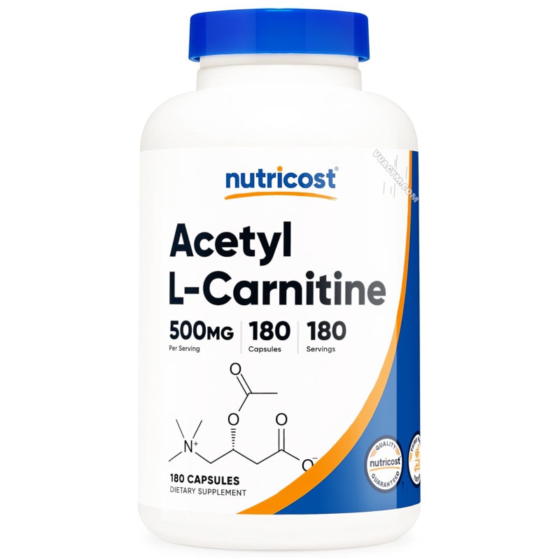 Ảnh sản phẩm Nutricost - Acetyl L-Carnitine 500mg / Capsule (180 viên)