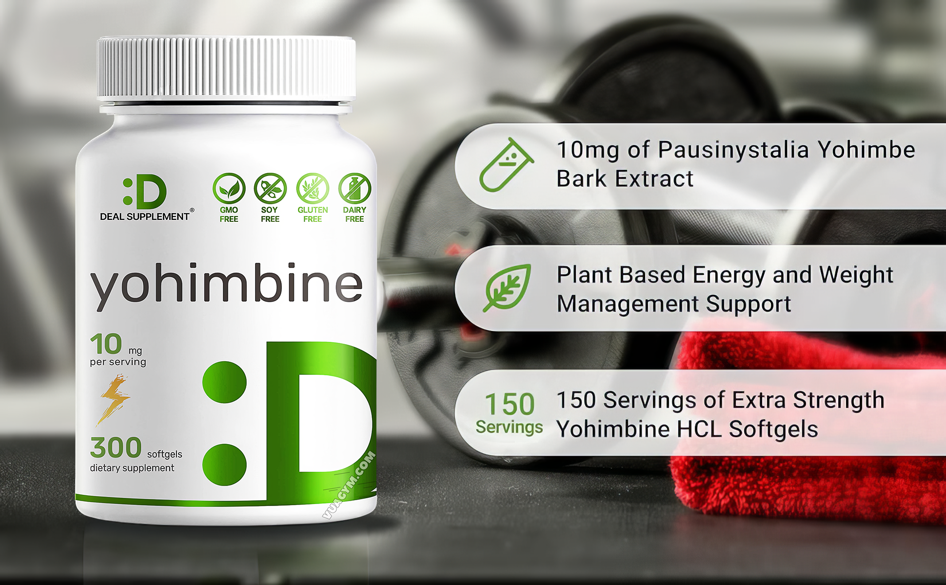 Deal Supplement - Yohimbine HCL 10mg (300 viên) - deal supplement yohimbine hcl 10mg 300 vien moatavuagym