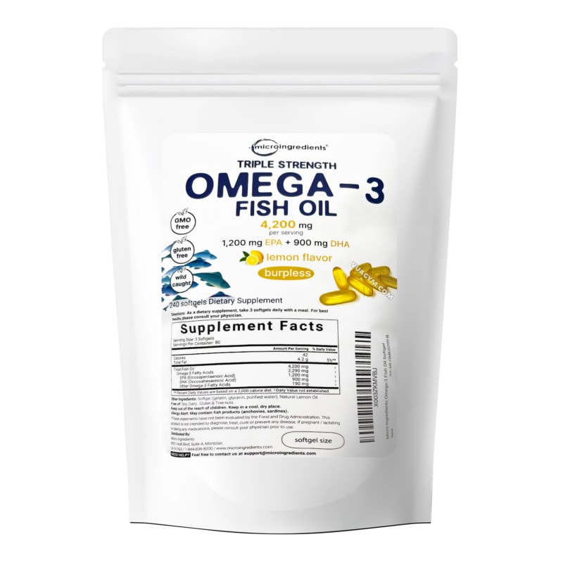 Ảnh sản phẩm Micro Ingredients - Omega-3 Fish Oil (240 viên)
