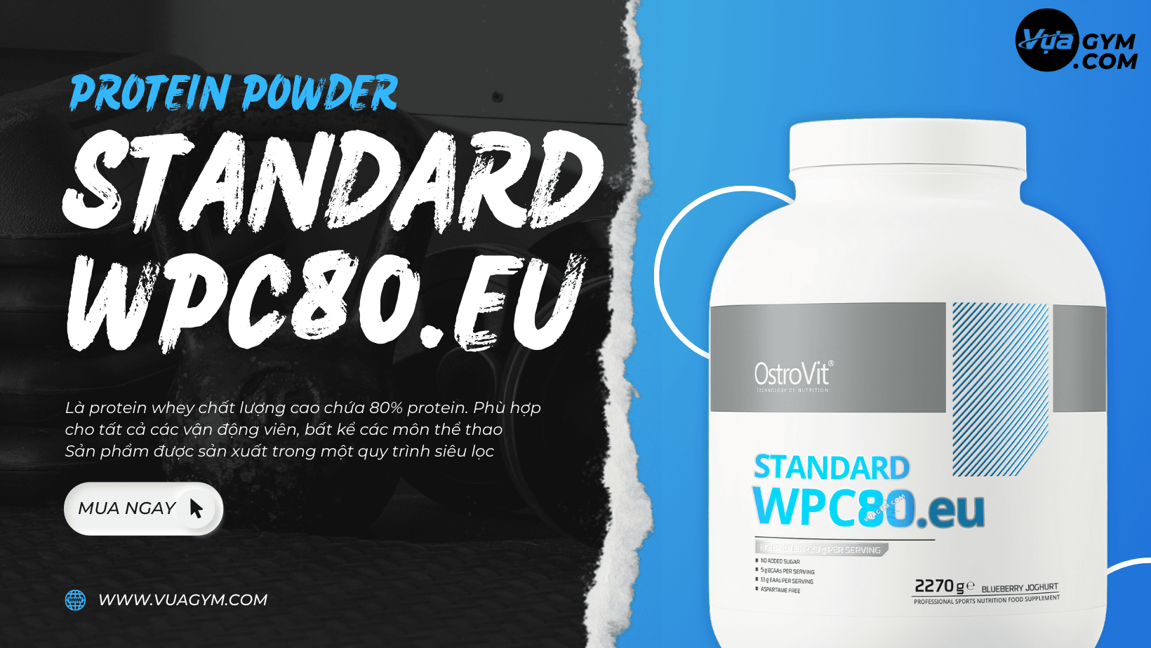 OstroVit - STANDARD WPC80.eu (2270g) - ostrovit standard wpc80eu 2270g motavuagym
