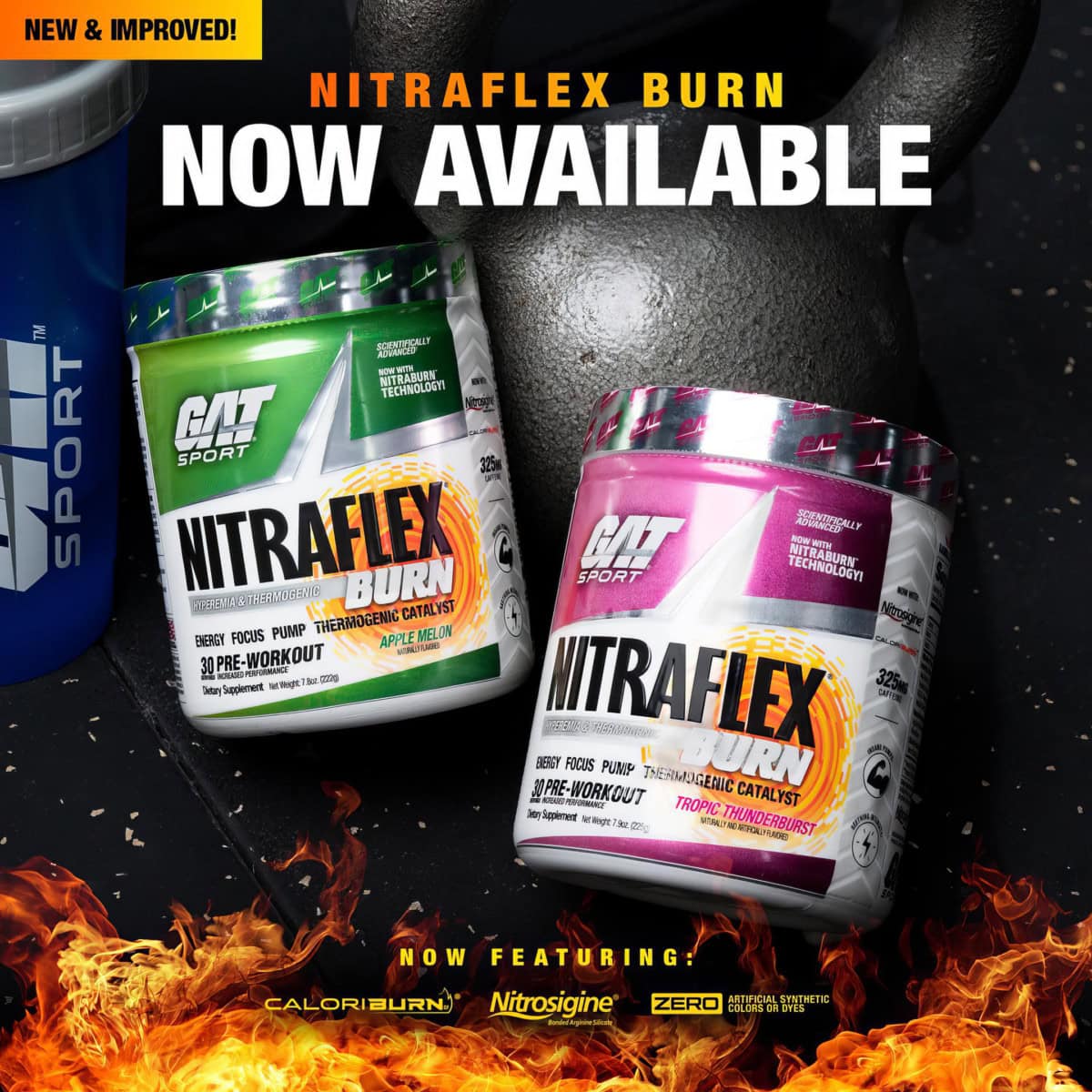 GAT Sport - Nitraflex Burn (30 lần dùng) - gat sport nitraflex burn 30 lan dung motavuagym