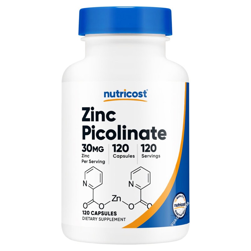 Ảnh sản phẩm Nutricost - Zinc Picolinate 30mg / Capsule (120 viên)