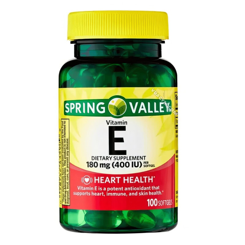 Ảnh sản phẩm Spring Valley - Vitamin E 180mg / Sofgel (100 viên)