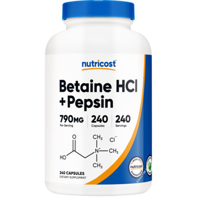 Ảnh sản phẩm Nutricost - Betaine HCl + Pepsin (240 viên) - 1