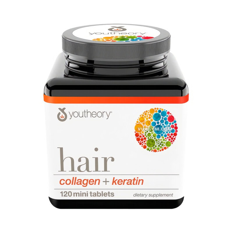 Ảnh sản phẩm Youtheory - Hair, Collagen + Keratin (120 viên)