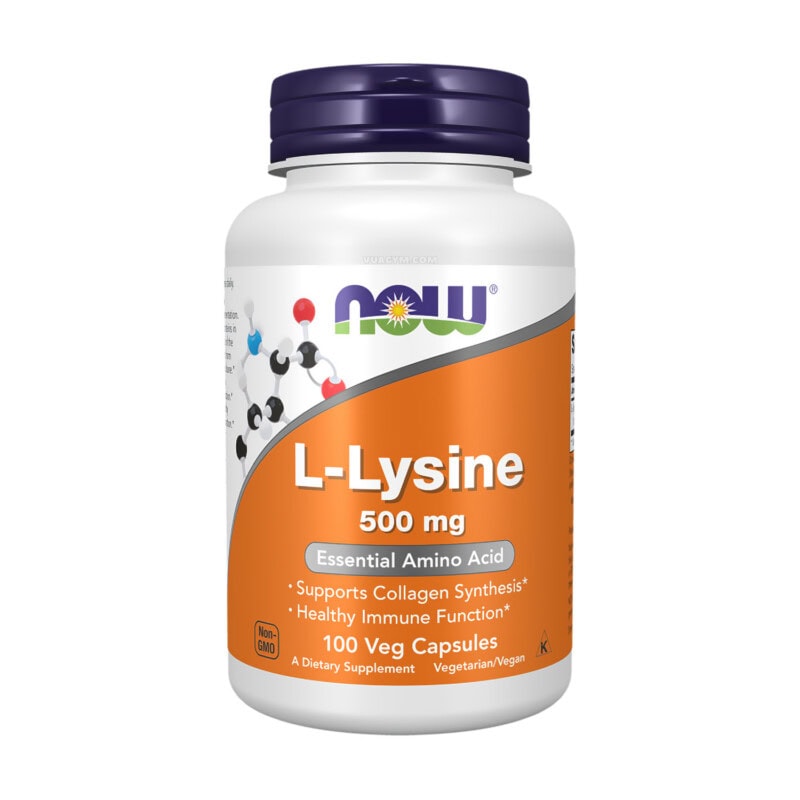 Ảnh sản phẩm NOW - L-Lysine 500mg / Tablet (100 viên)