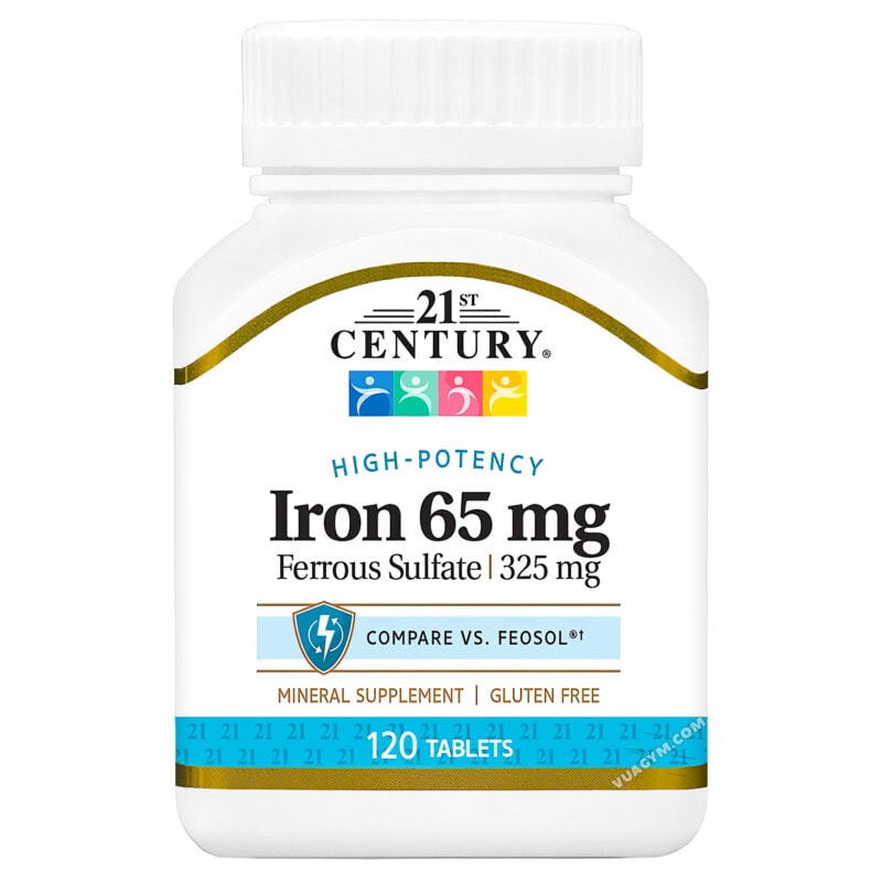 Ảnh sản phẩm 21st Century - Iron 65mg / Tablet (120 viên)