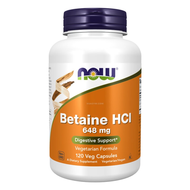 Ảnh sản phẩm NOW - Betaine HCL 648mg / Capsule (120 viên)