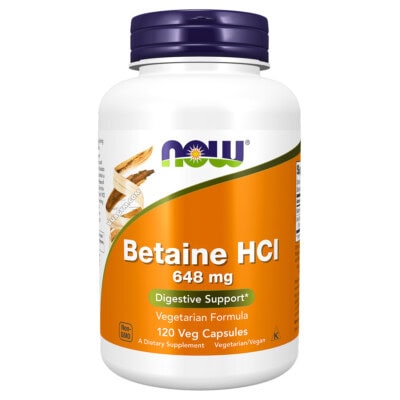 Ảnh sản phẩm NOW - Betaine HCL 648mg / Capsule (120 viên) - 1