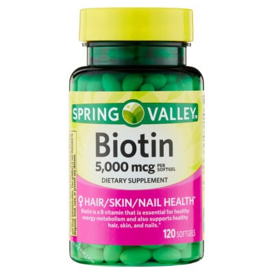 Ảnh sản phẩm Spring Valley - Biotin 5000mcg / Softgel (120 viên) - 1