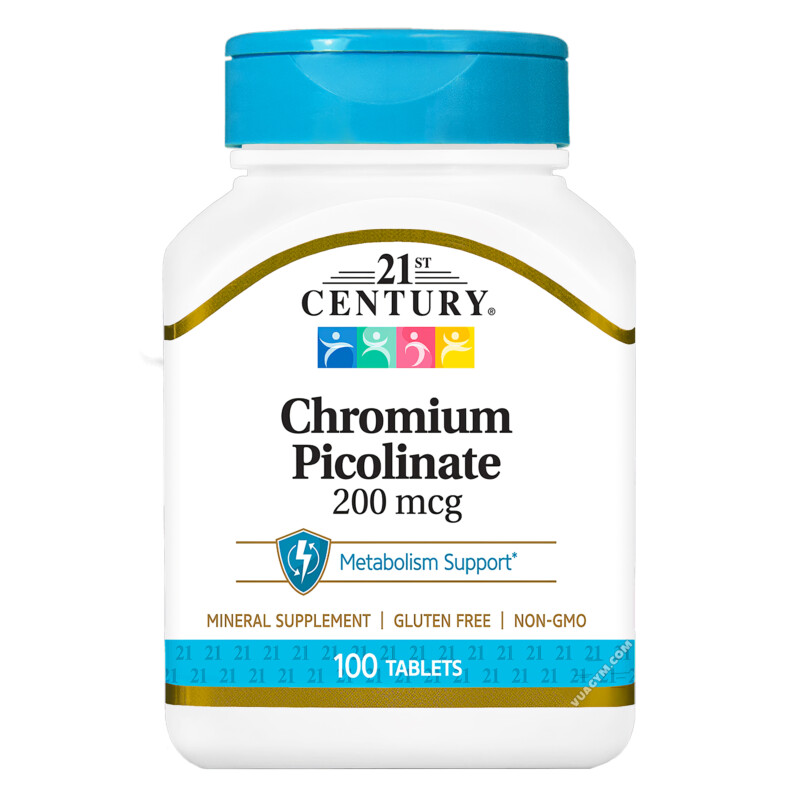 Ảnh sản phẩm 21st Century - Chromium Picolinate 200 mcg / Tablet (100 viên)