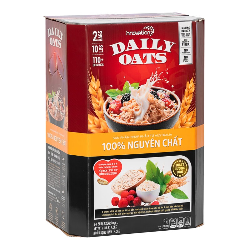 Ảnh sản phẩm Innovation - Yến Mạch Daily Oats - Vàng (Cán dẹt) (Thùng 4.5 Kg)