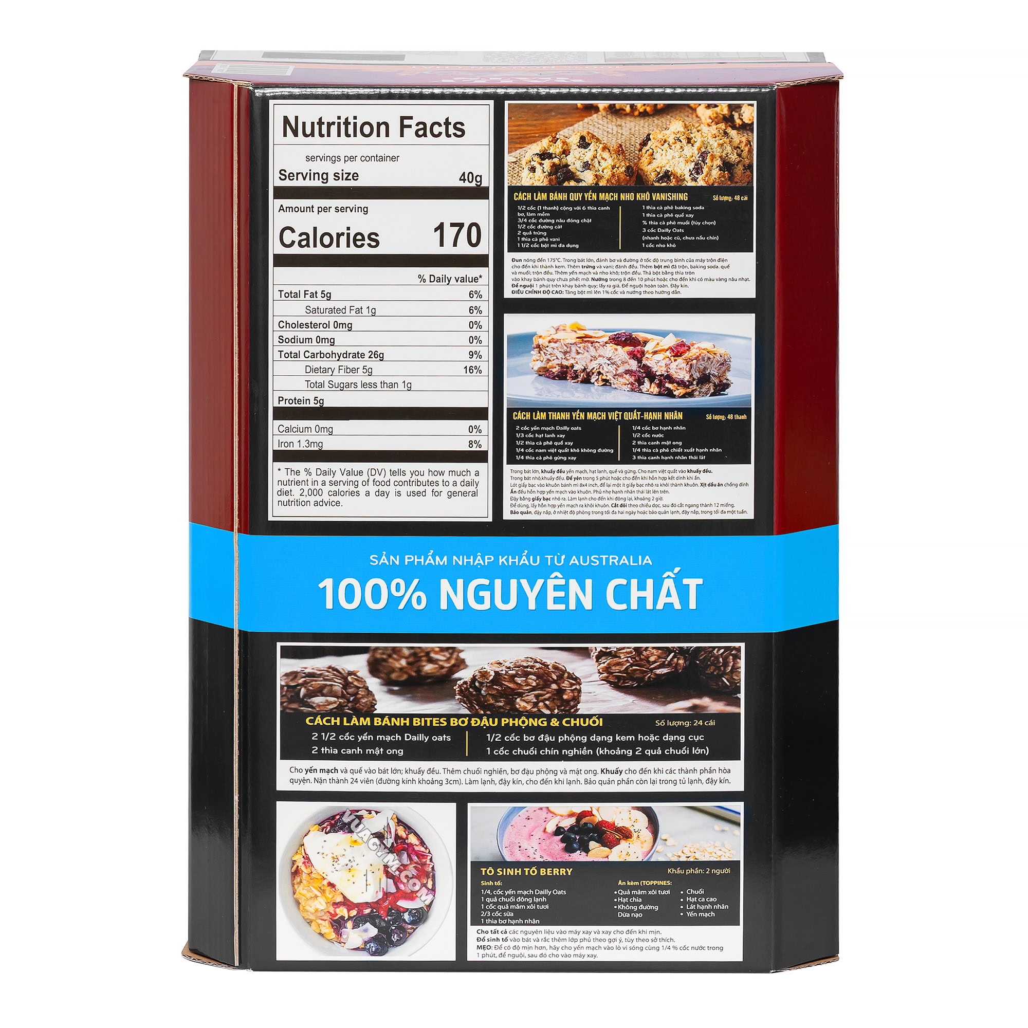 Innovation - Yến Mạch Daily Oats - Xanh dương (Cán vỡ) (Thùng 4.5 Kg) - MUA  NGAY