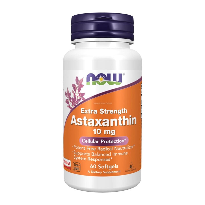 Ảnh sản phẩm NOW - Astaxanthin Extra Strength 10mg (60 viên)