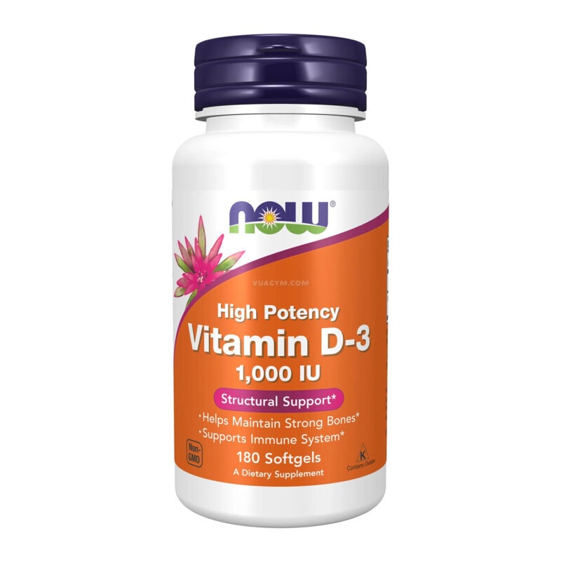 Ảnh sản phẩm NOW - Vitamin D-3 - 1,000IU (180 viên)