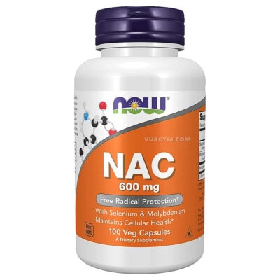 NOW - NAC 600mg / Capsule + Selenium & Molybdenum (100 viên)