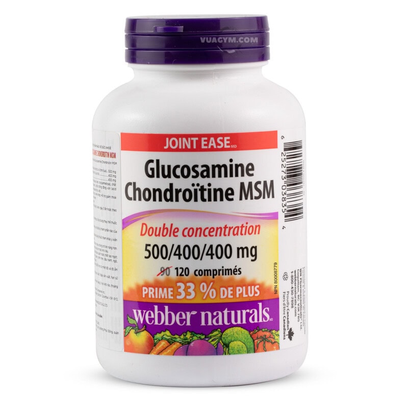 Ảnh sản phẩm Webber Naturals - Glucosamine Chondroitin MSM 500/400/400mg / Tablet (120 viên) - 2