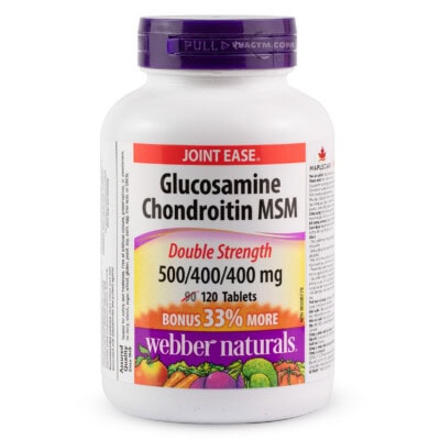 Webber Naturals - Glucosamine Chondroitin MSM 500/400/400mg / Tablet (120 viên)
