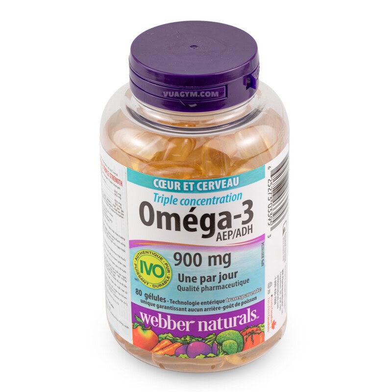 Ảnh sản phẩm Webber Naturals - Triple Strength Omega-3 EPA/DHA 900mg / Softgel (80 viên) - 3