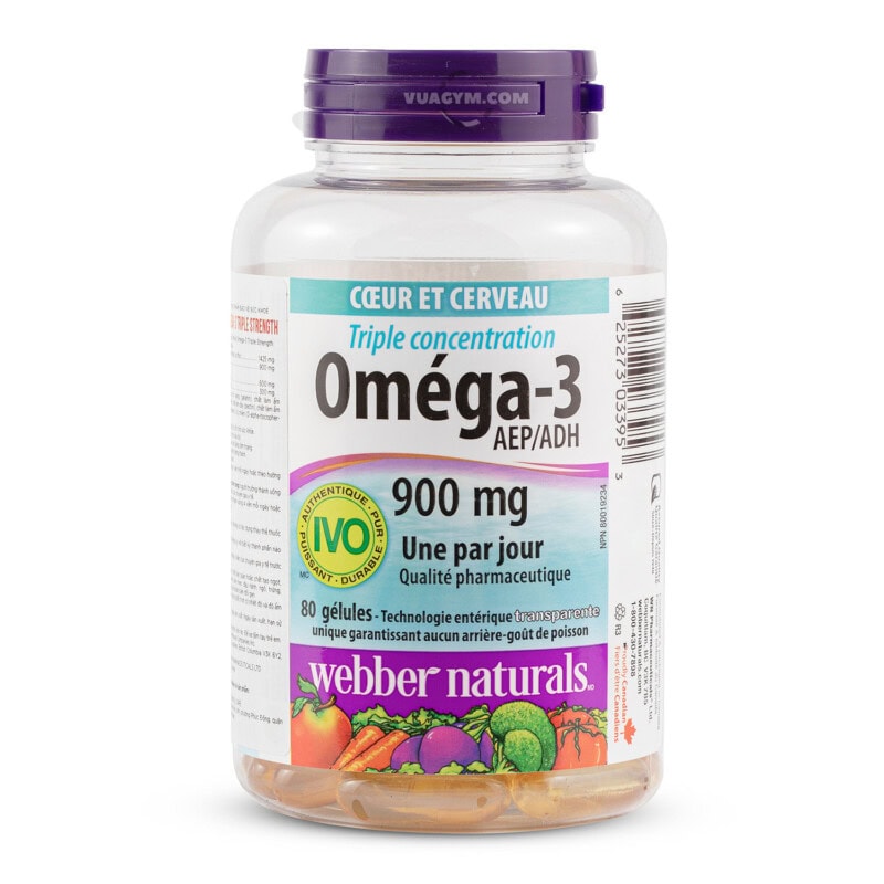 Ảnh sản phẩm Webber Naturals - Triple Strength Omega-3 EPA/DHA 900mg / Softgel (80 viên) - 4