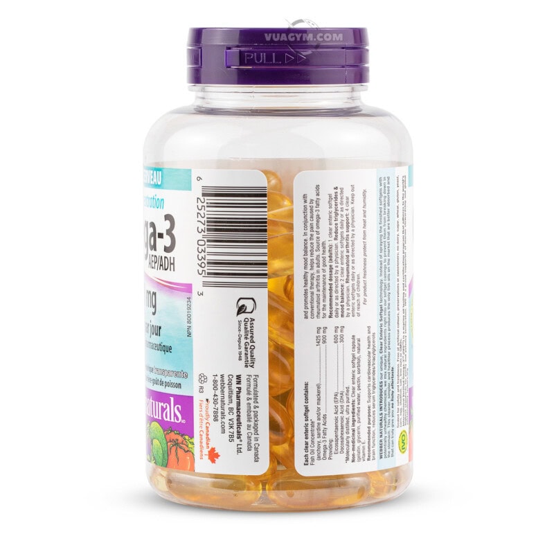 Ảnh sản phẩm Webber Naturals - Triple Strength Omega-3 EPA/DHA 900mg / Softgel (80 viên) - 5