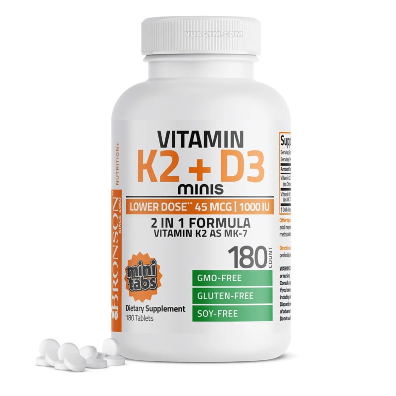 Ảnh sản phẩm Bronson - Vitamin K2 45mcg + D3 1000IU / Tablet (180 viên)
