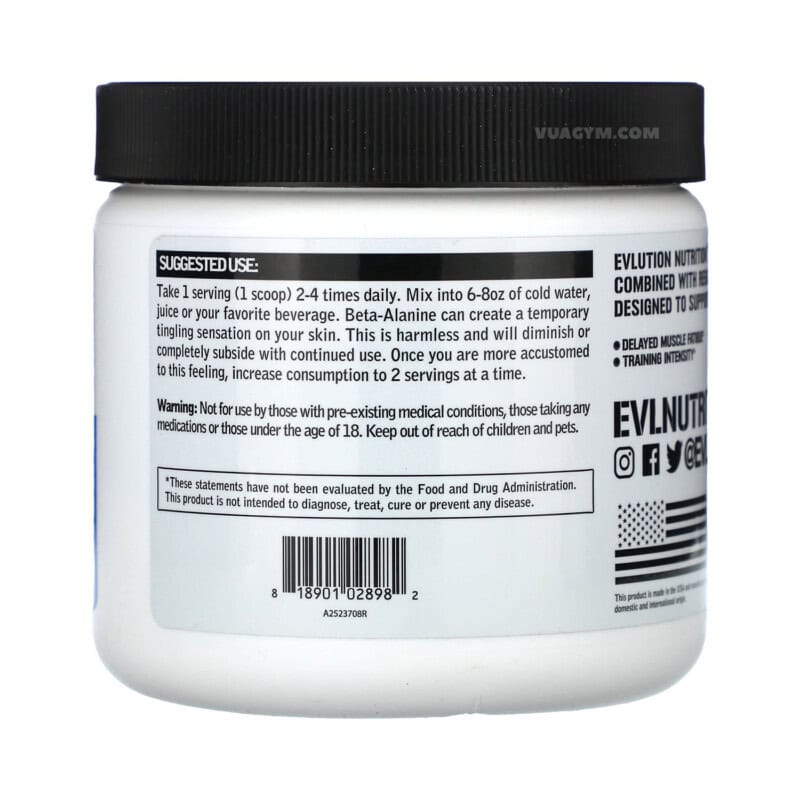Ảnh sản phẩm EVL - Beta-Alanine (200g) - 3