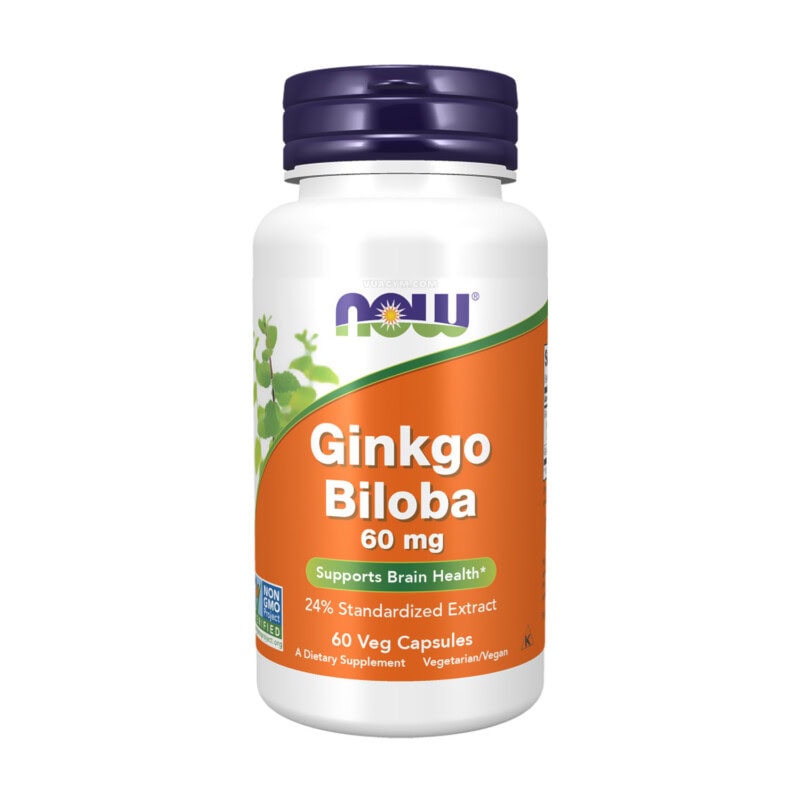 Ảnh sản phẩm NOW - Ginkgo Biloba 60mg / Capsule (60 viên)