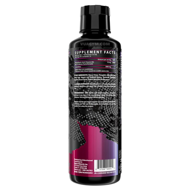 Ảnh sản phẩm Nutrex - L-Carnitine 3000 (465ml) - 3