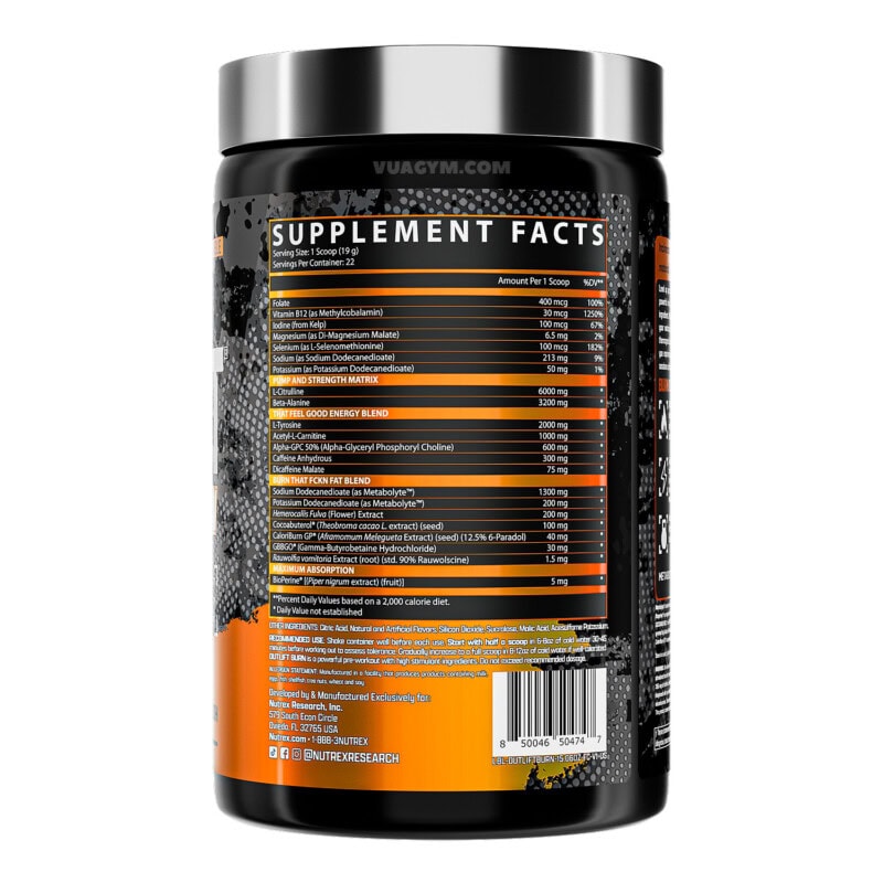 Ảnh sản phẩm Nutrex - Outlift Burn (22 lần dùng) - 2