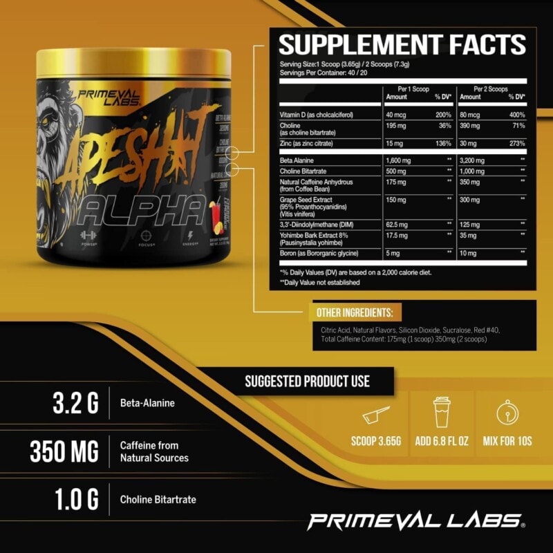 Ảnh sản phẩm Primeval Labs - Ape Sh*t Alpha (40 lần dùng) - 4