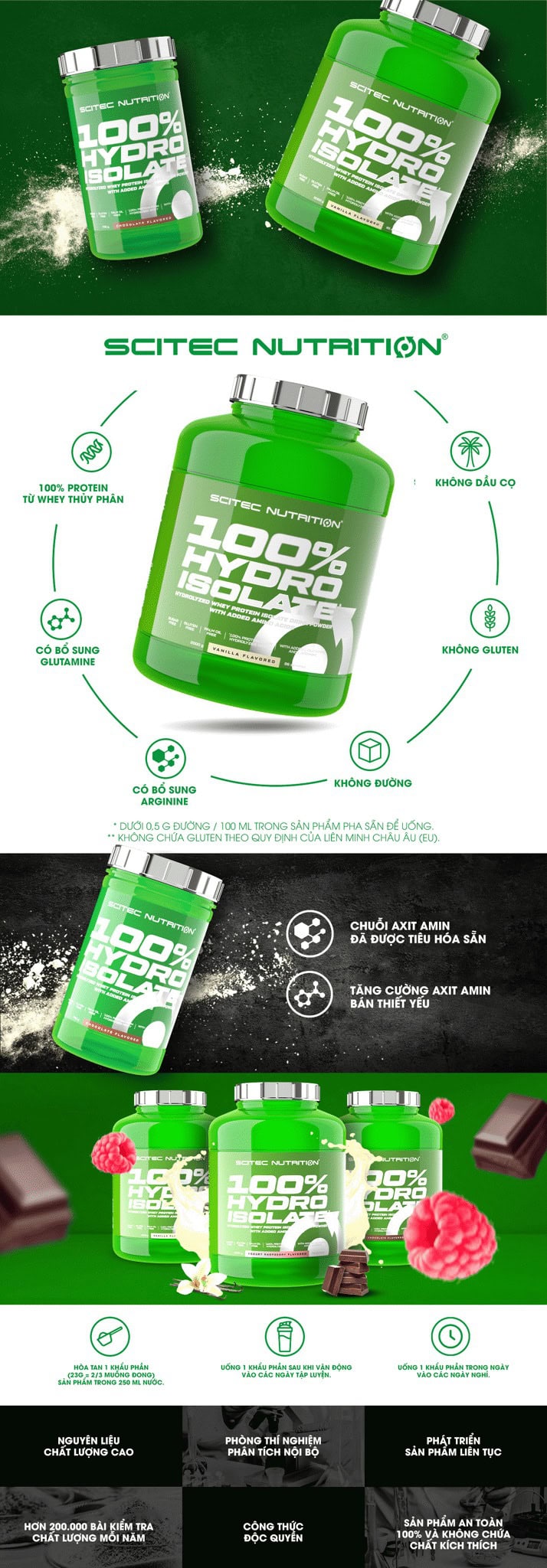 Scitec Nutrition - 100% Hydro Isolate (2KG) - scitec nutrition 100 hydro isolate content