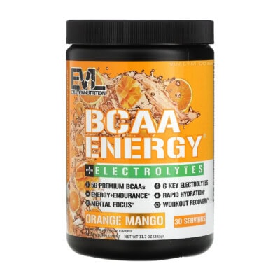 EVL - BCAA Energy + Electrolytes - 30 lần dùng - Orange Mango