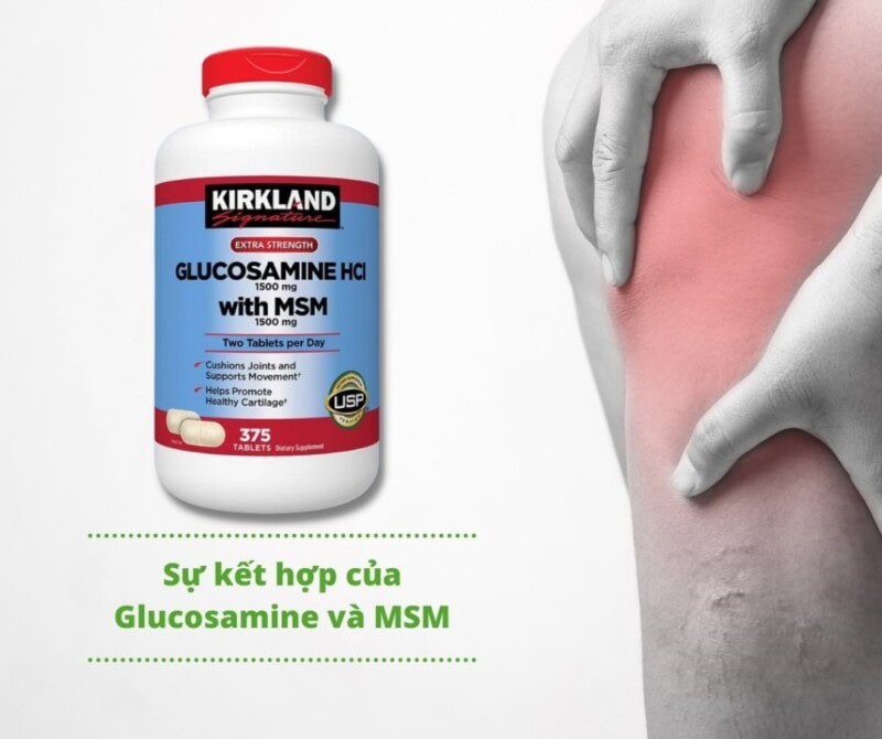 Ảnh sản phẩm Kirkland - Glucosamine HCL 1500mg + MSM 1500mg (375 viên) - 6