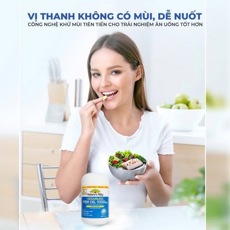 Ảnh sản phẩm Nature's Way - Odourless Fish Oil 1000mg (80 viên) - 4