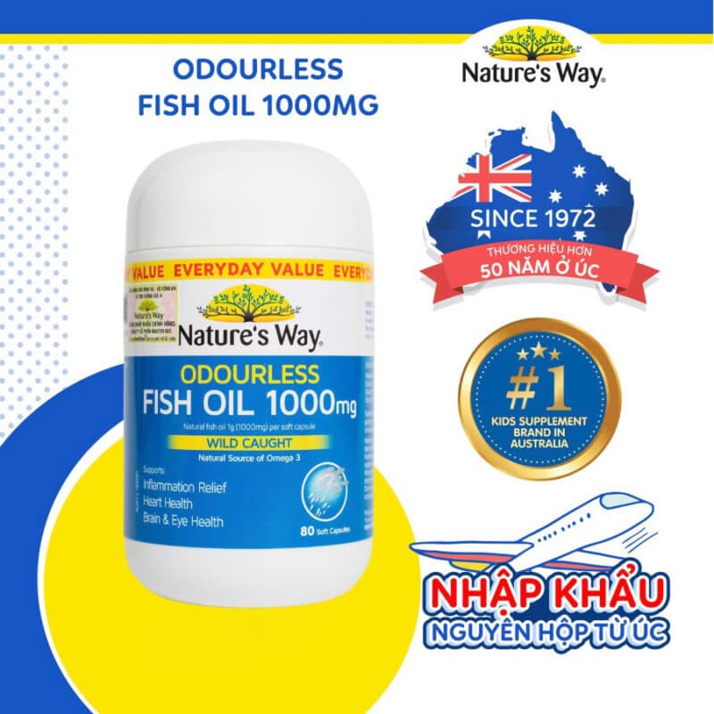 Ảnh sản phẩm Nature's Way - Odourless Fish Oil 1000mg (80 viên) - 6