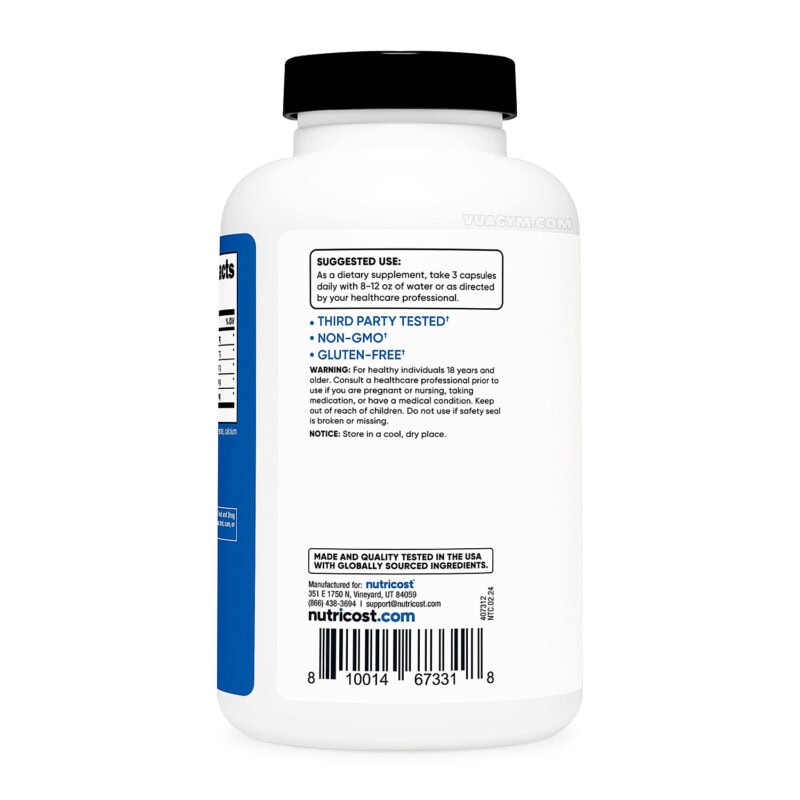 Ảnh sản phẩm Nutricost - Nitric Oxide Booster (180 viên) - 3