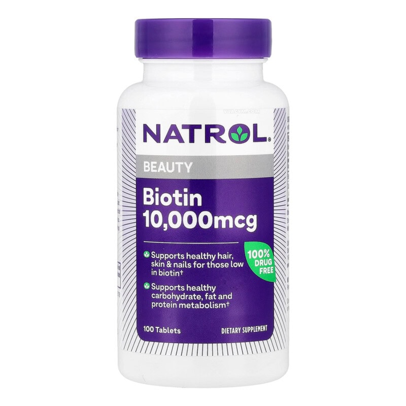 Ảnh sản phẩm Natrol - Biotin 10,000mcg / Tablet (100 viên)