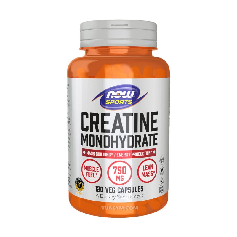 Ảnh sản phẩm NOW - Creatine Monohydrate 750mg / Capsule (120 viên)