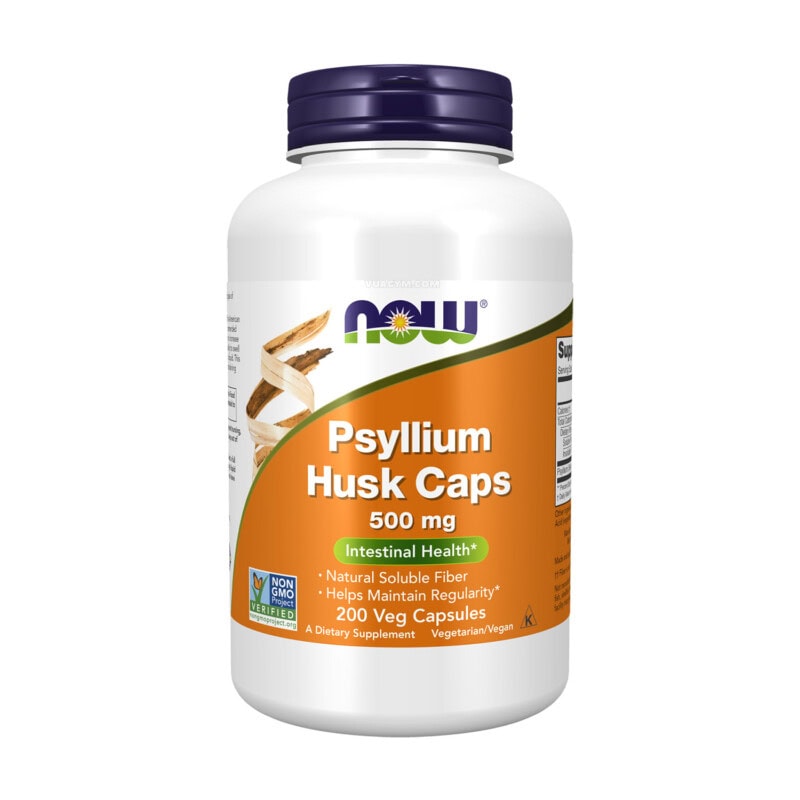 Ảnh sản phẩm NOW - Psyllium Husk 500mg / Capsule (200 viên)