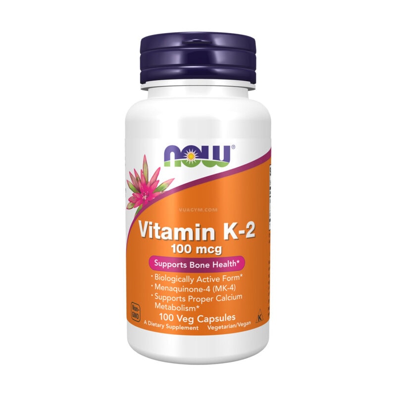 Ảnh sản phẩm NOW - Vitamin K2 (MK-4) 100mcg / Capsule (100 viên)