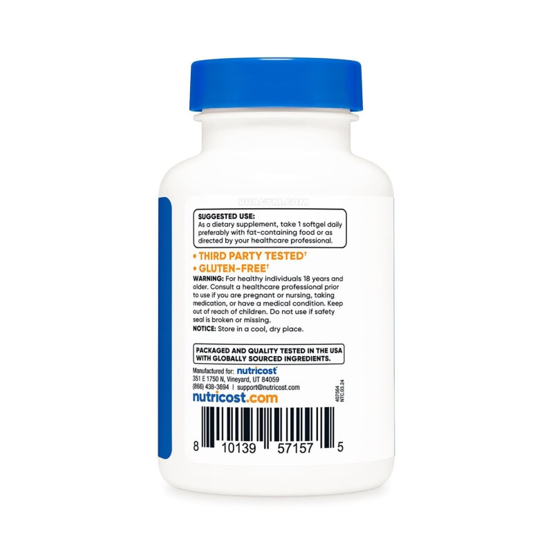 Ảnh sản phẩm Nutricost - Astaxanthin 12mg / Softgel (60 viên) - 3