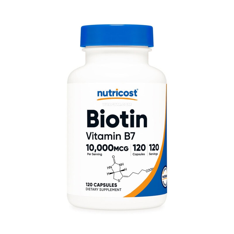 Ảnh sản phẩm Nutricost - Biotin (Vitamin B7) 10,000mcg / Capsule (120 viên)