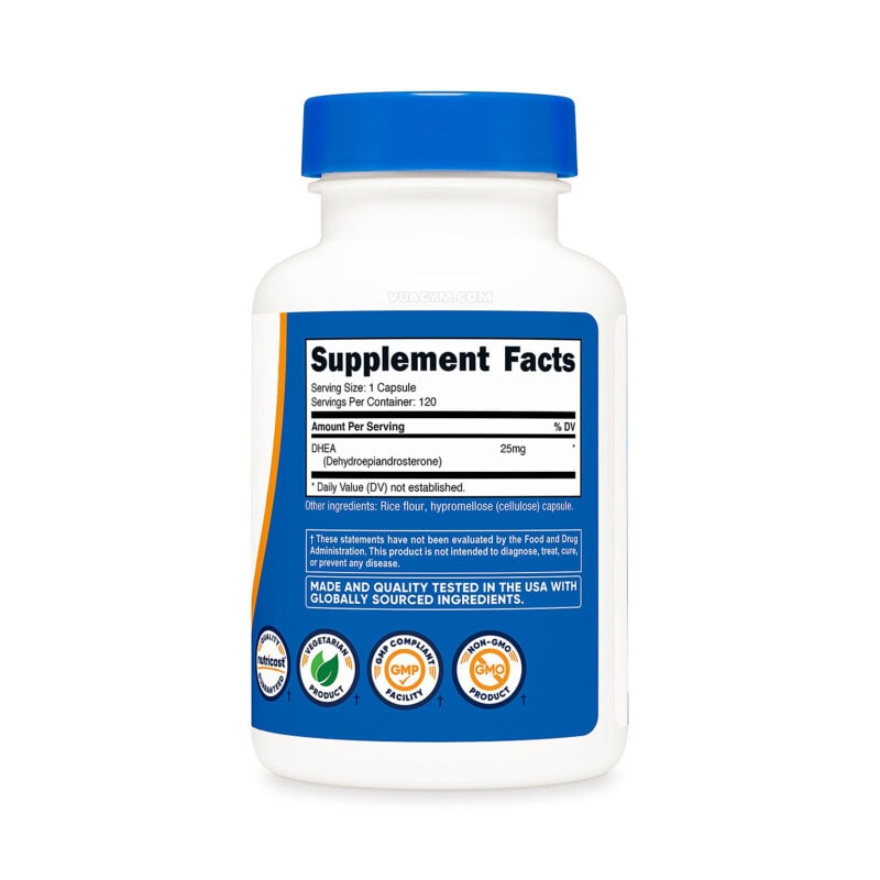 Ảnh sản phẩm Nutricost - DHEA 25mg / Capsule (120 viên) - 2