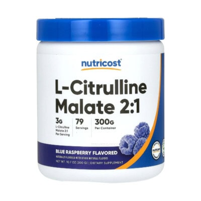Nutricost - L-Citrulline Malate 21 - 300g - Blue Raspberry