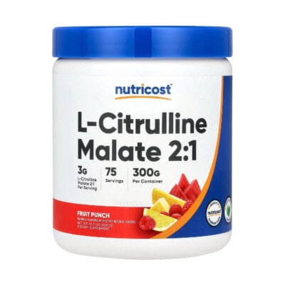 Nutricost - L-Citrulline Malate 21 - 300g - Fruit Punch