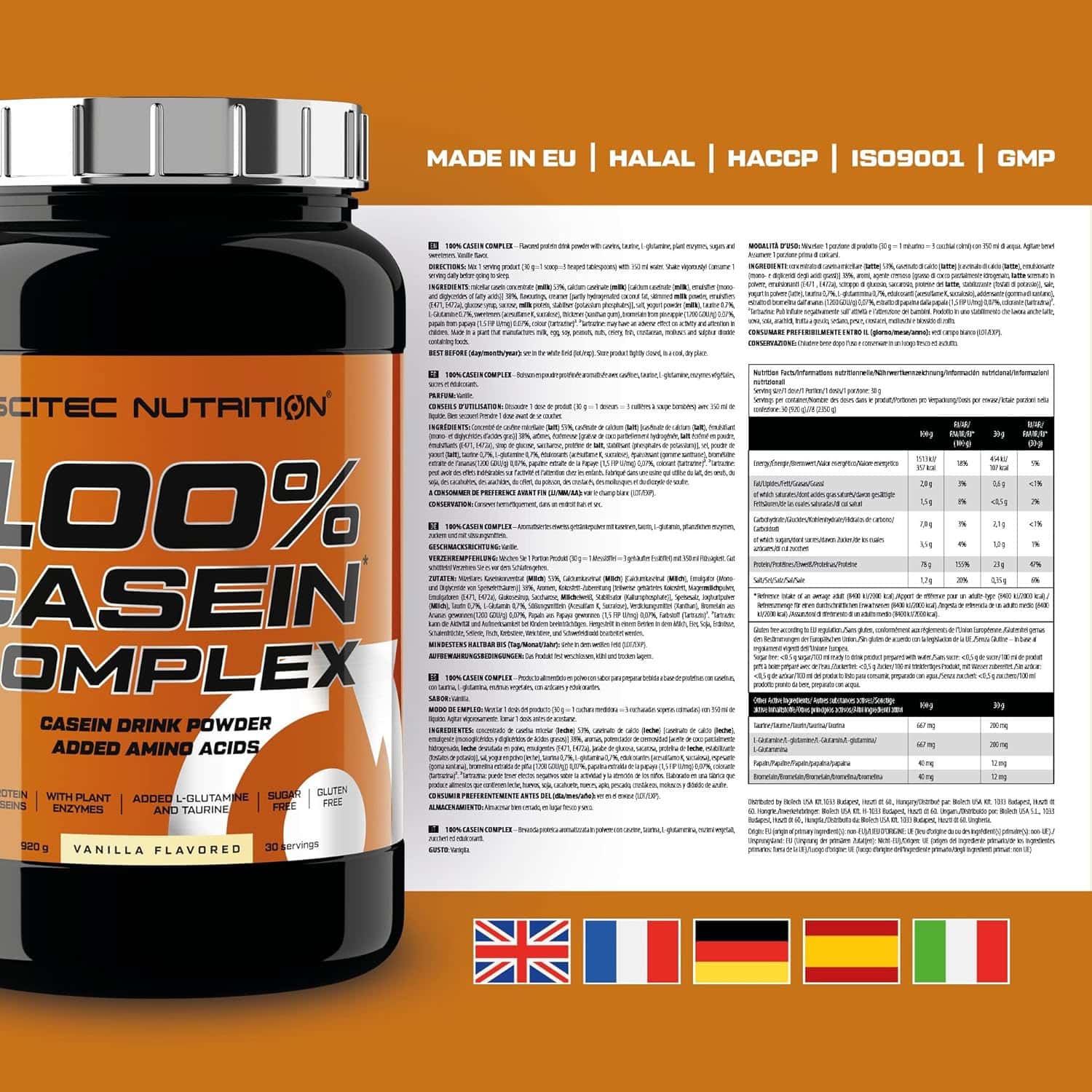 Scitec Nutrition - 100% Casein Complex (920g) - scitec nutrition 100 casein complex 920g content 5