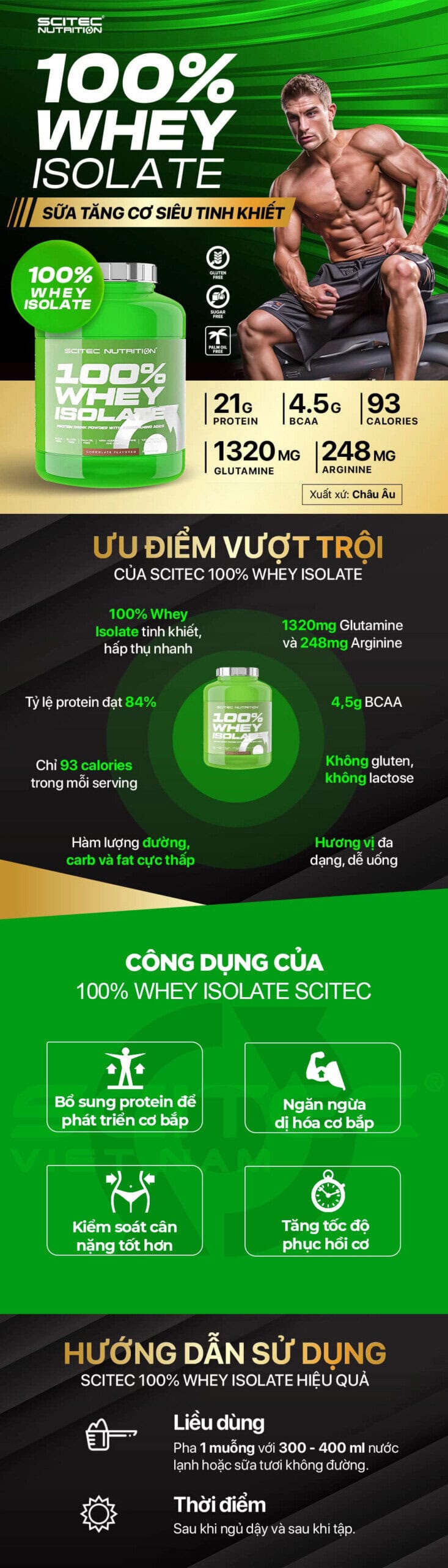 Scitec Nutrition - 100% Whey Isolate (700g) - scitec nutrition 100 whey isolate content 2 scaled